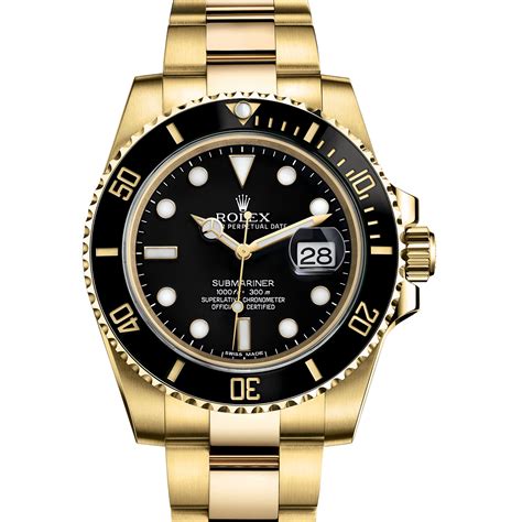 rolex submariner gold and black.